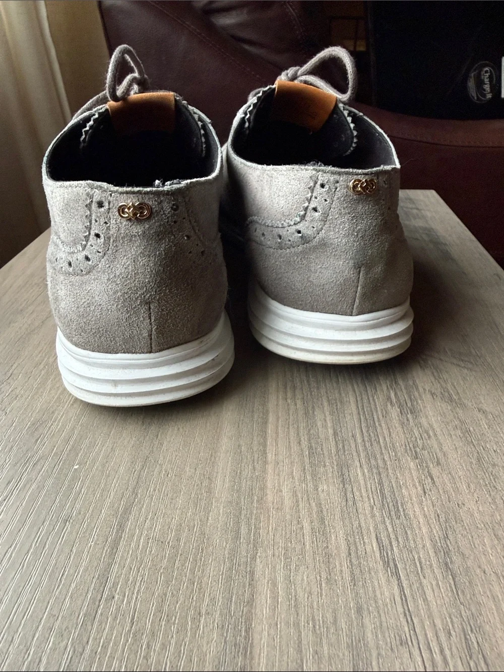 Cole Haan Gray Suede Wingtip Derby Sneakers